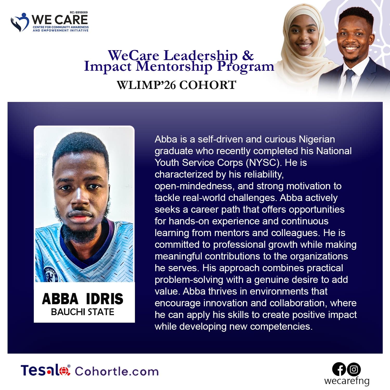 Abba Idris bio flyer