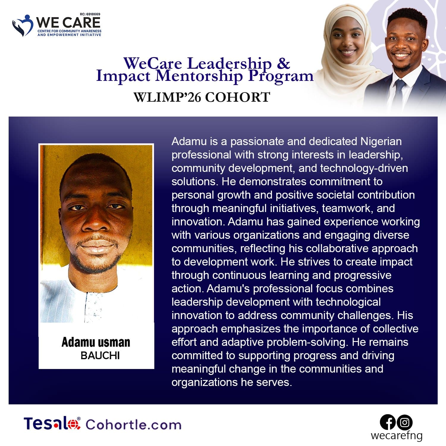 Adamu Usman bio flyer