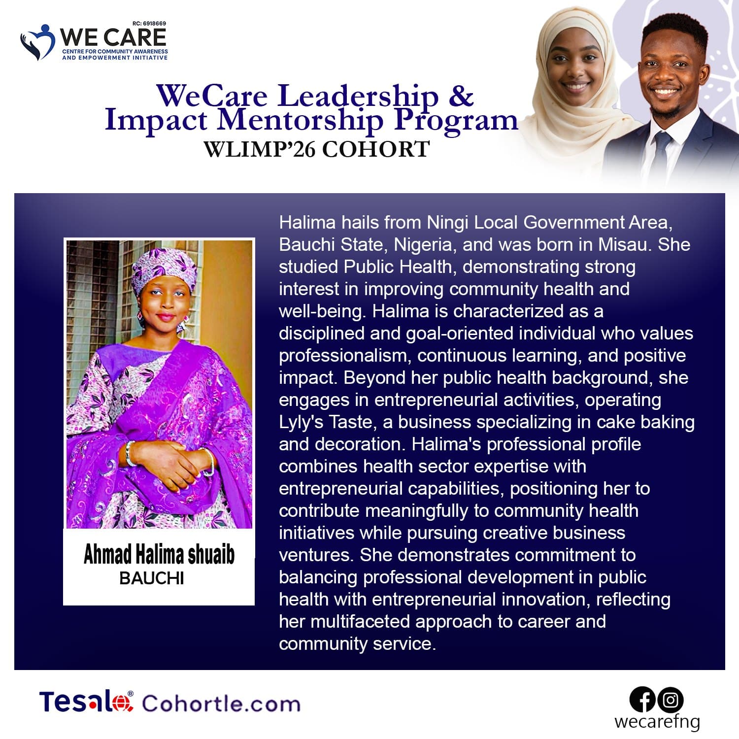 Ahmad Halima Shuaib bio flyer