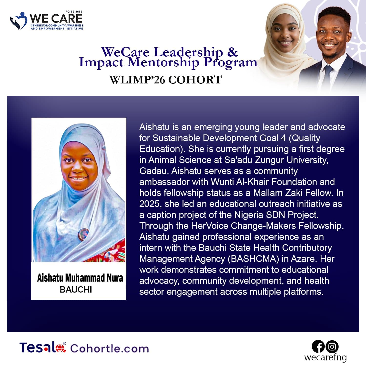 Aishatu Muhammad Nura bio flyer