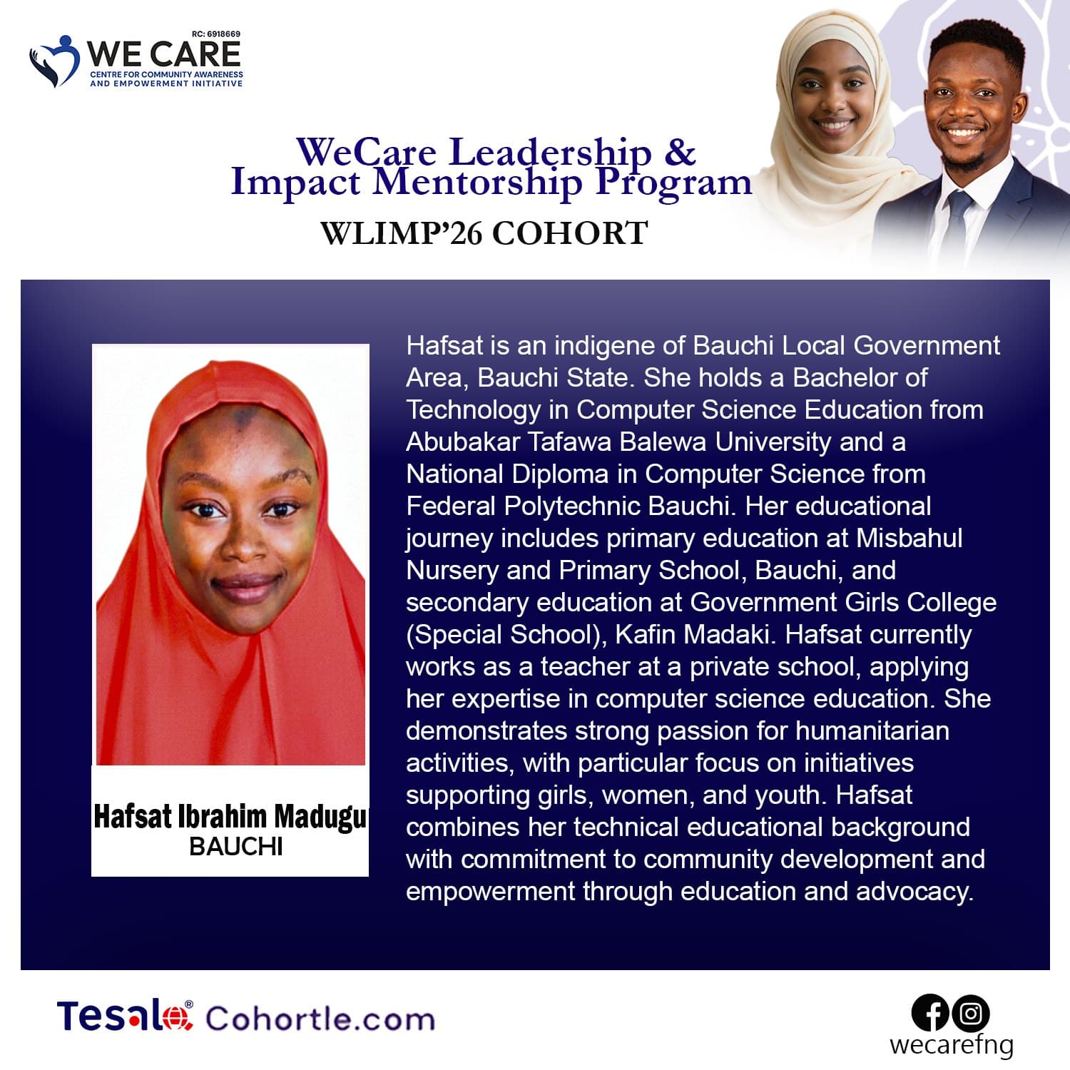 Hafsat Ibrahim Madugu bio flyer