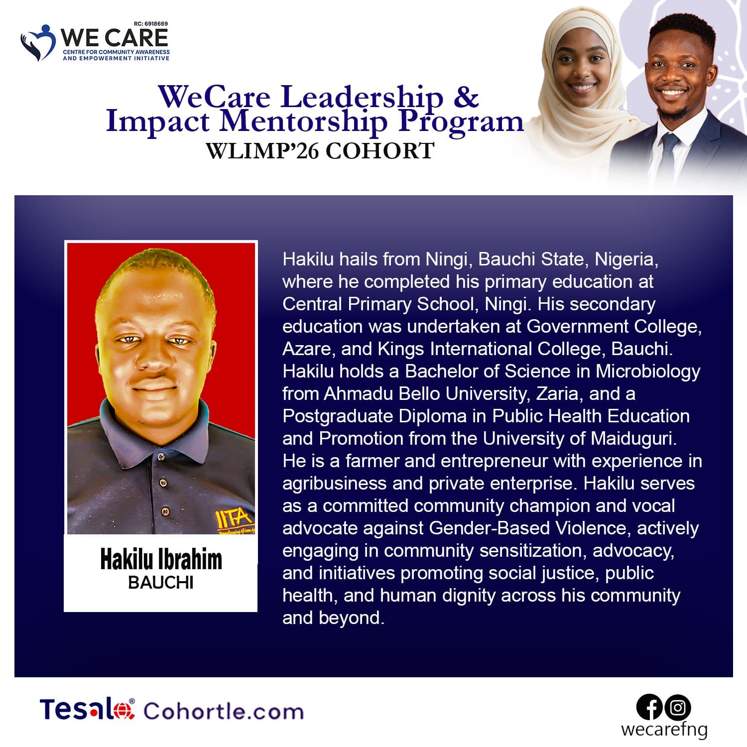 Hakilu Ibrahim bio flyer