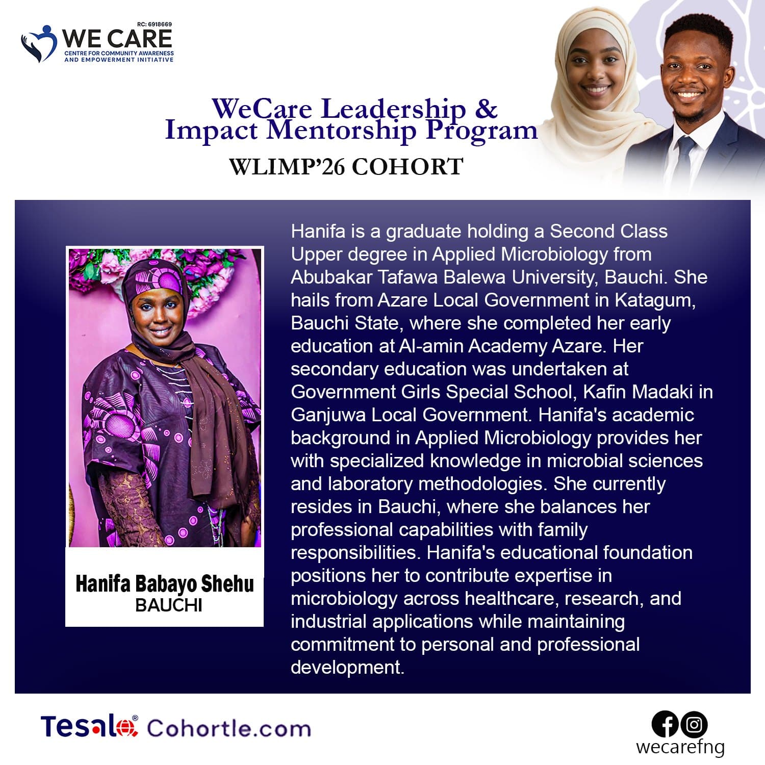 Hanifa Babayo Shehu bio flyer