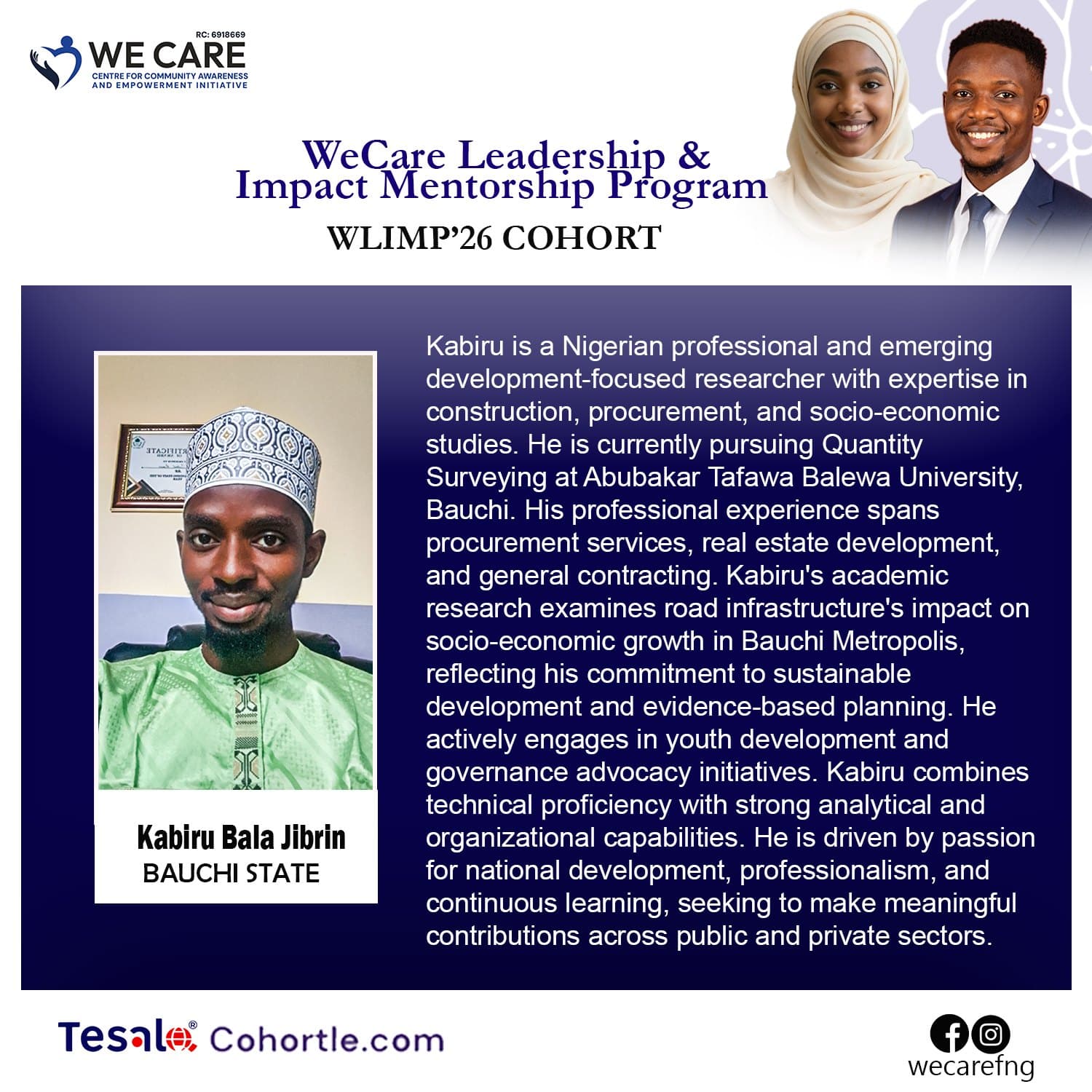 Kabiru Bala Jibrin bio flyer