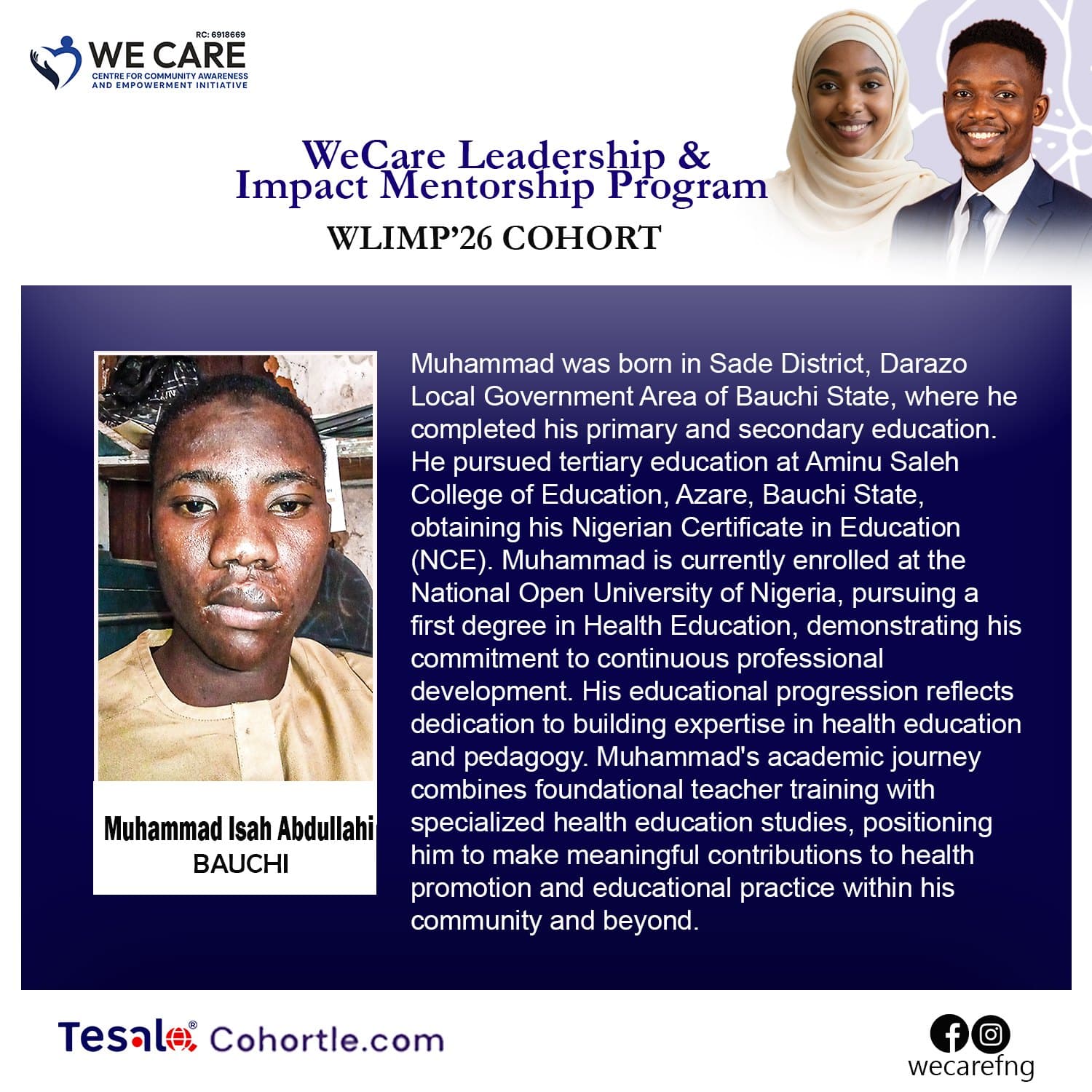 Muhammad Isah Abdullahi bio flyer