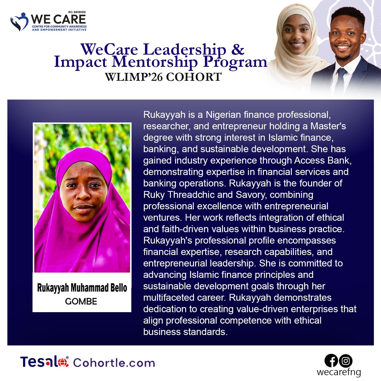 Rukayyah Muhammad Bello bio flyer