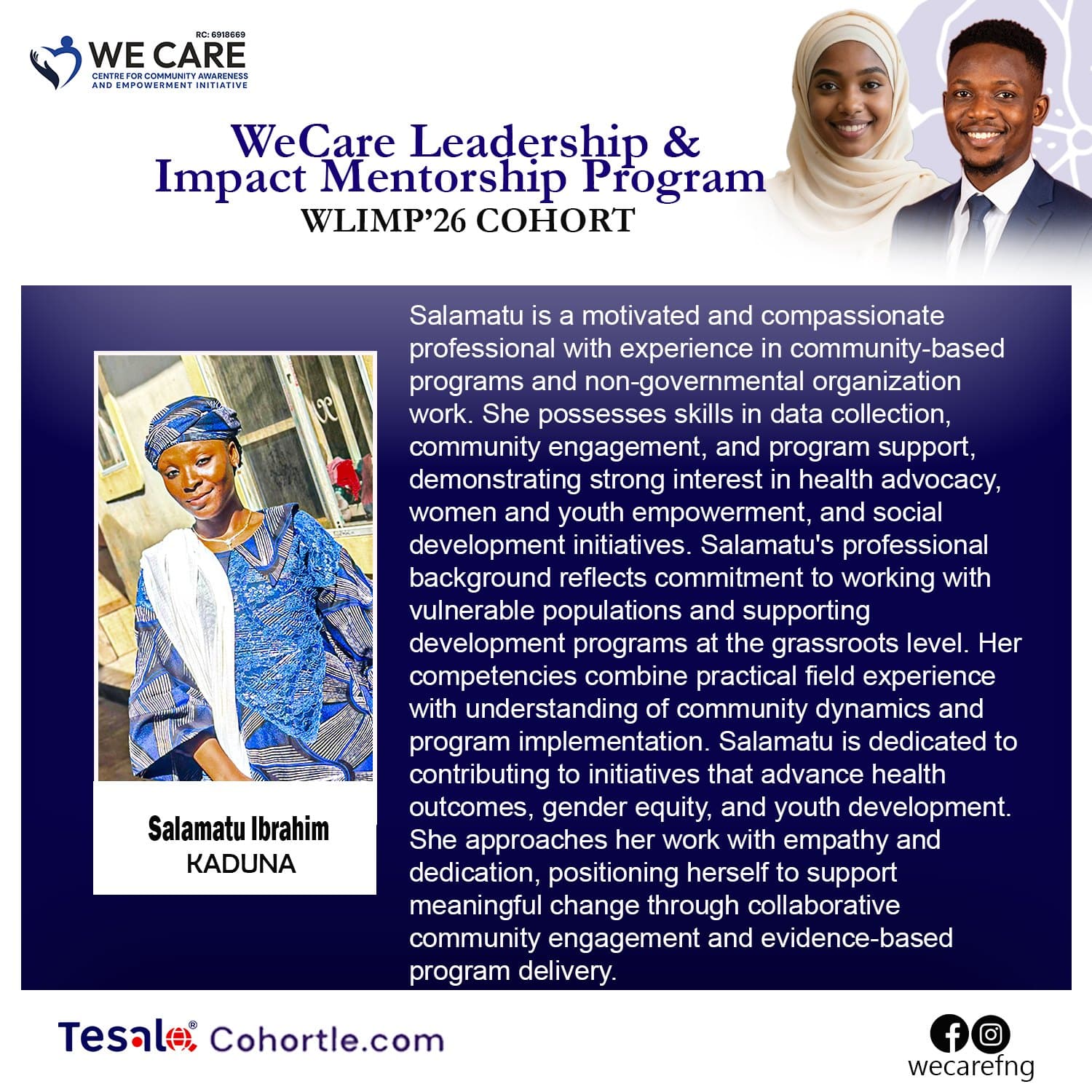 Salamatu Ibrahim bio flyer