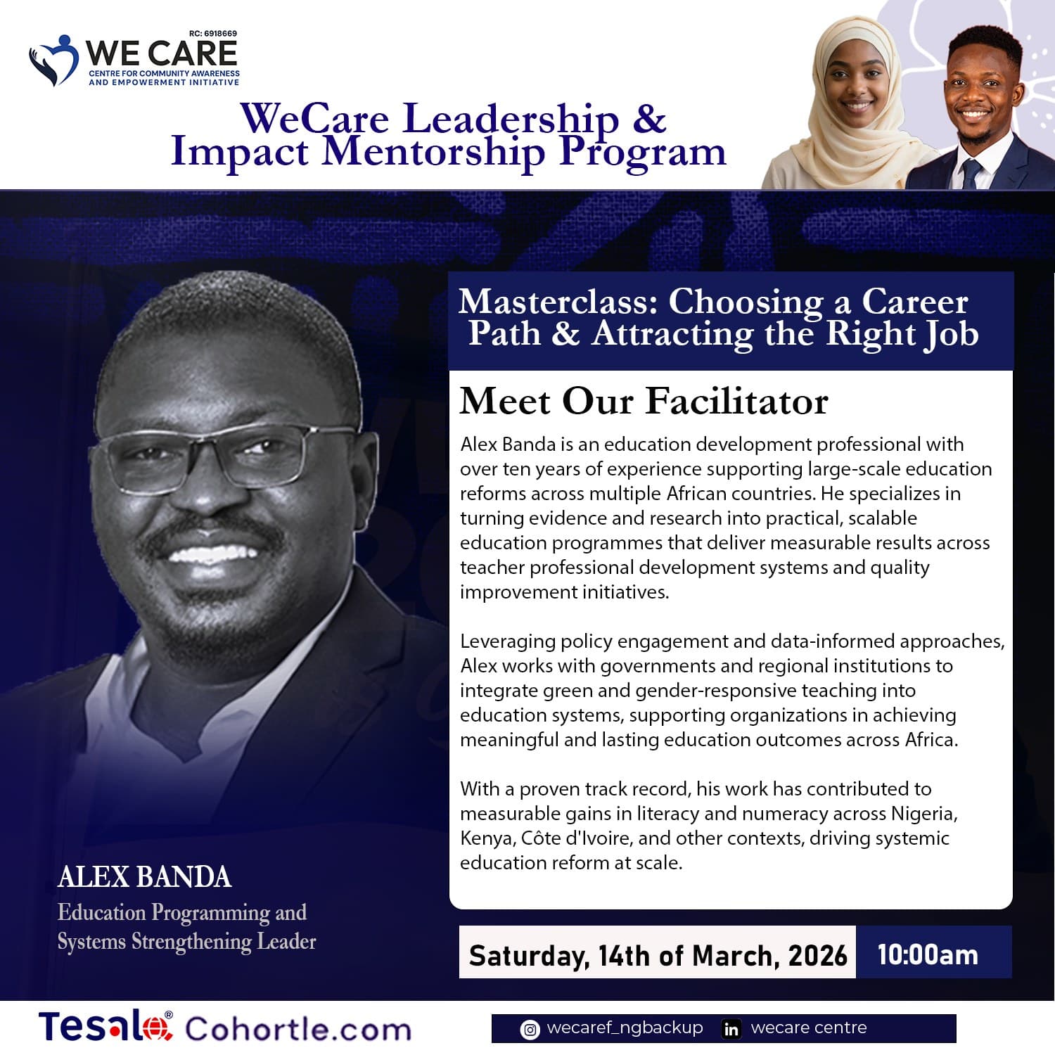 Alex Banda bio flyer
