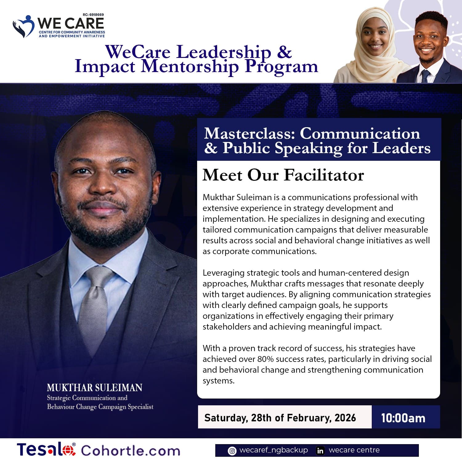 Mukhtar Suleiman bio flyer