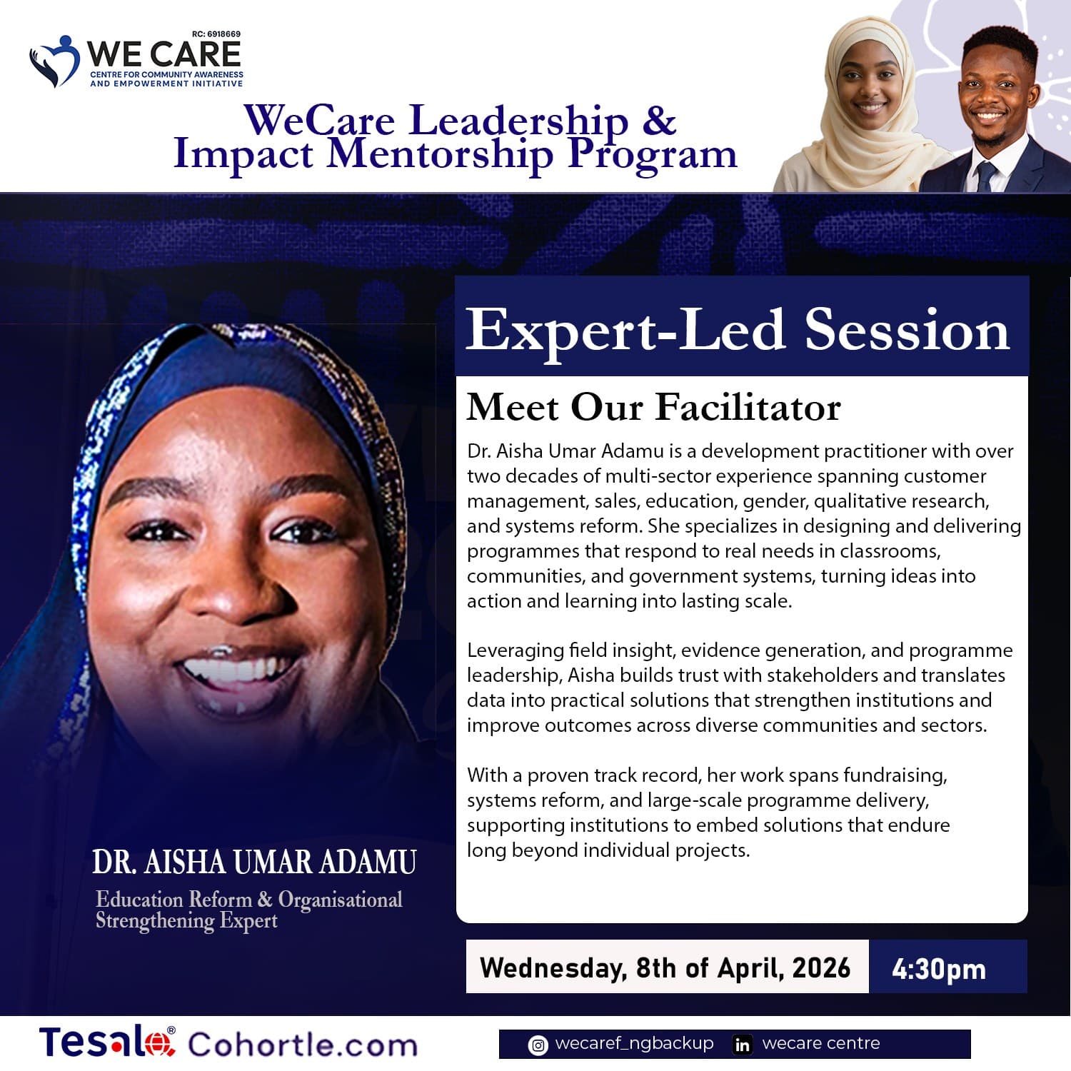Dr. Aisha Umar Adamu bio flyer