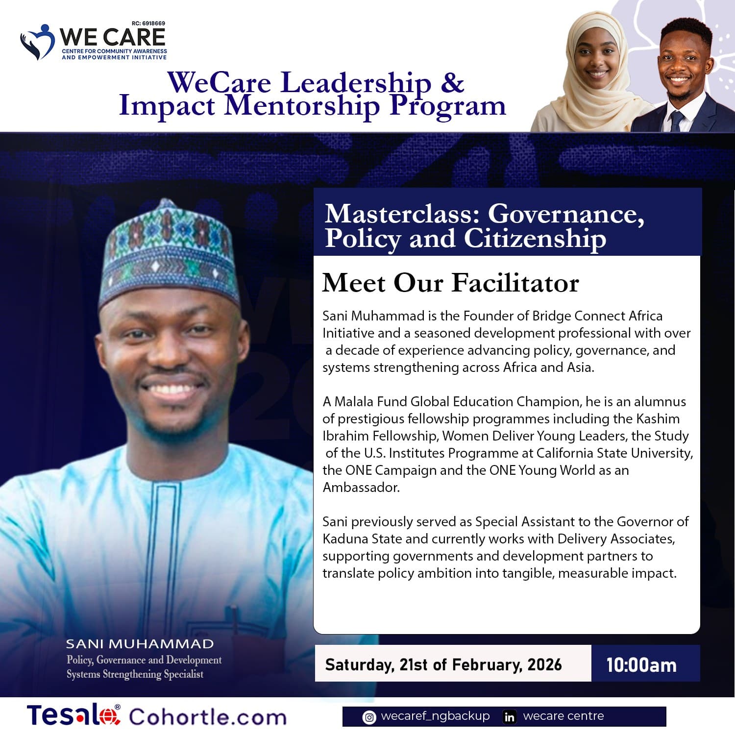 Sani Muhammad bio flyer