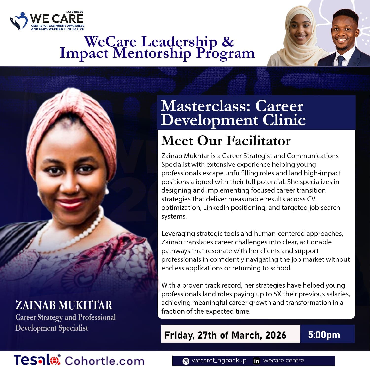 Zainab Mukhtar bio flyer